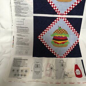 Cranston  Cut & Sew Panel Fabric  Hot Off The Grill Panel Place Mat Napkin Ring